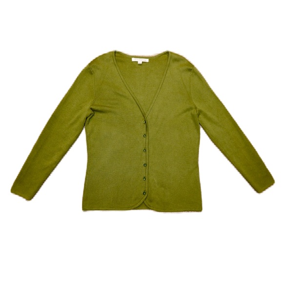 Mercer Street Studio Green Button Down Cardigan Top Size Small - Picture 3 of 15